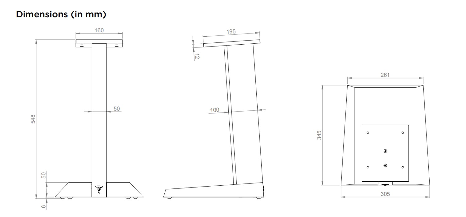 Focal Chora Black Speaker Stand (Pair) at