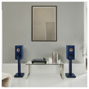 KEF R3 Meta Bookshelf Speakers Indigo w/ Helicon 16 Speaker Cable 6m