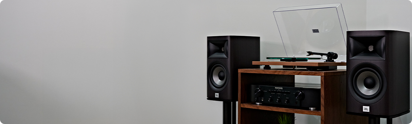 JBL Studio 620 Bookshelf Speaker (Pair), Dark Wood at AV.com