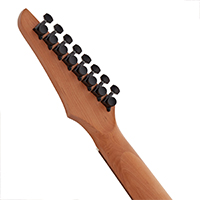 Ergonomic fanned-fret playability